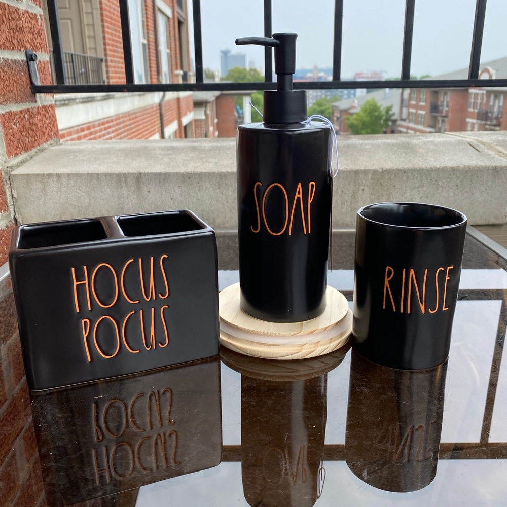 Rae Dunn HOCUS POCUS Halloween bathroom set NEW!🎃